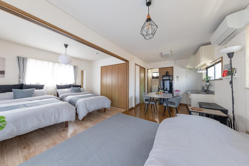 Kitchen or kitchenette, Living room, Dining area, Bedroom