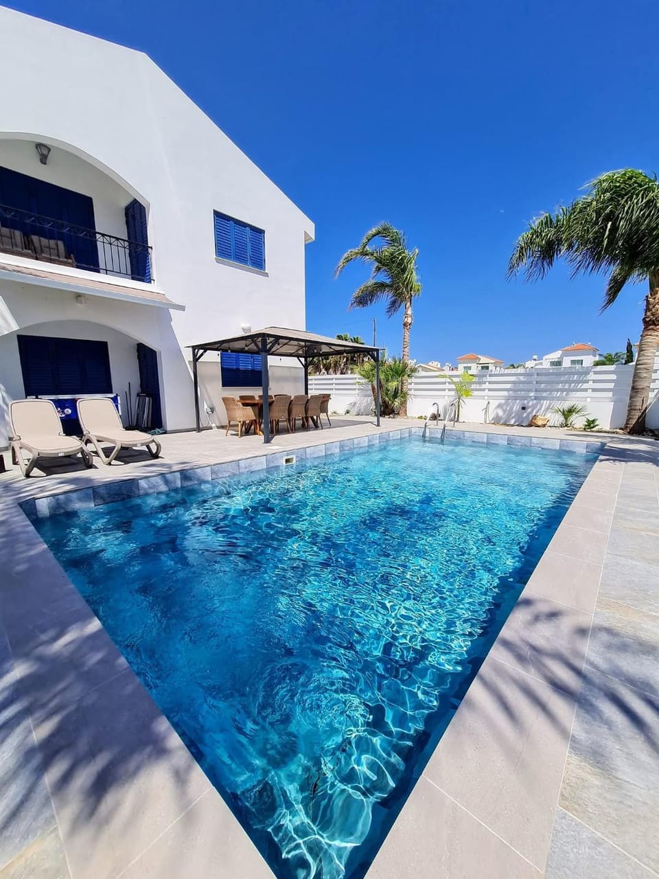 Property building, Seating area, Swimming pool, Inner courtyard view, sunbed