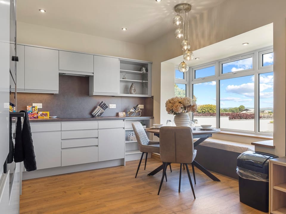 Kitchen or kitchenette, Dining area, stove