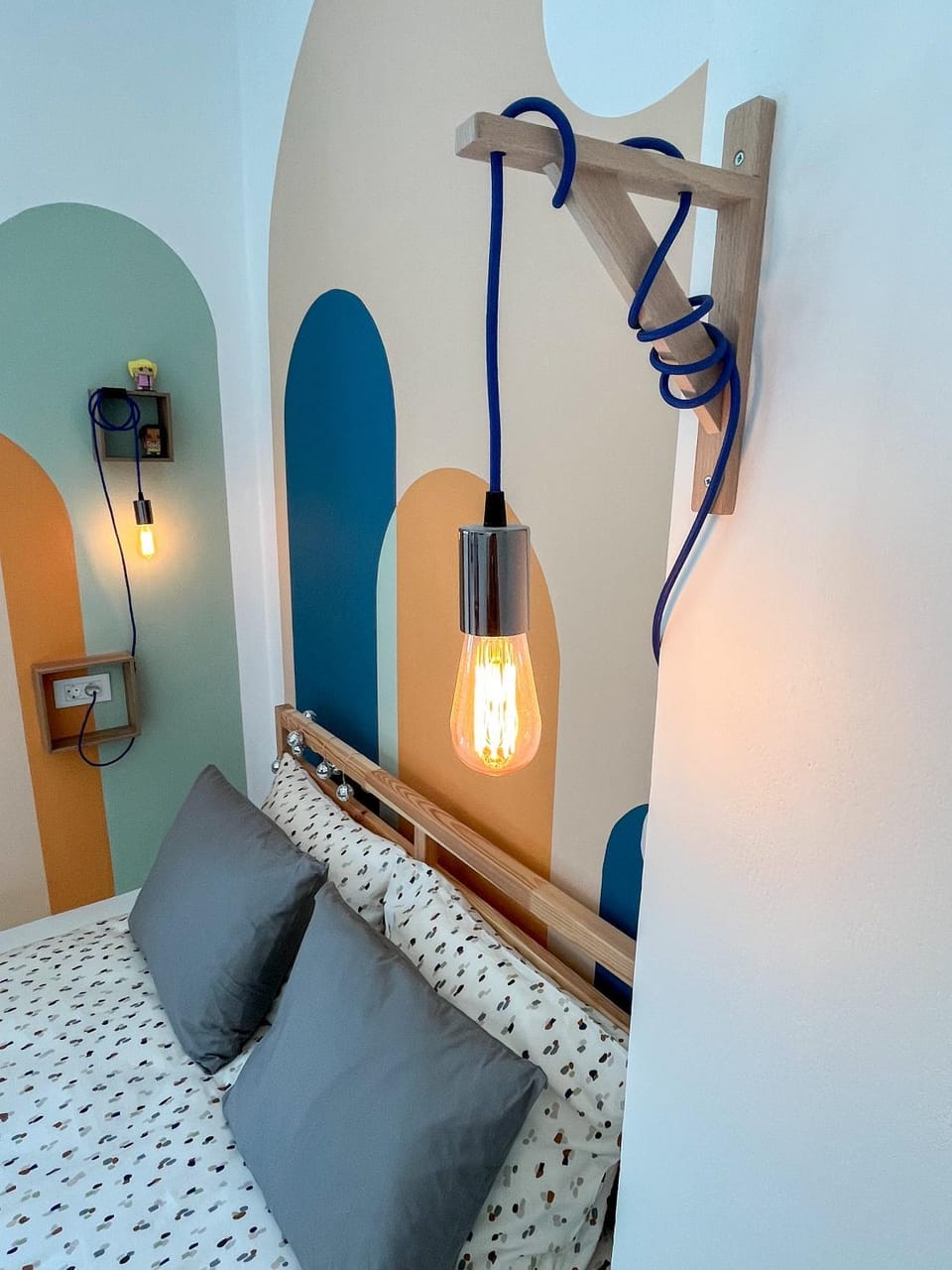 Bed, Decorative detail, Bedroom