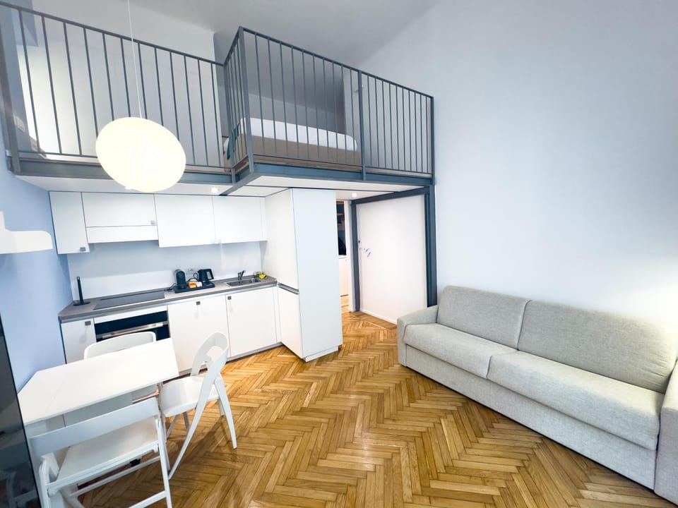 Kitchen or kitchenette, Living room, Dining area