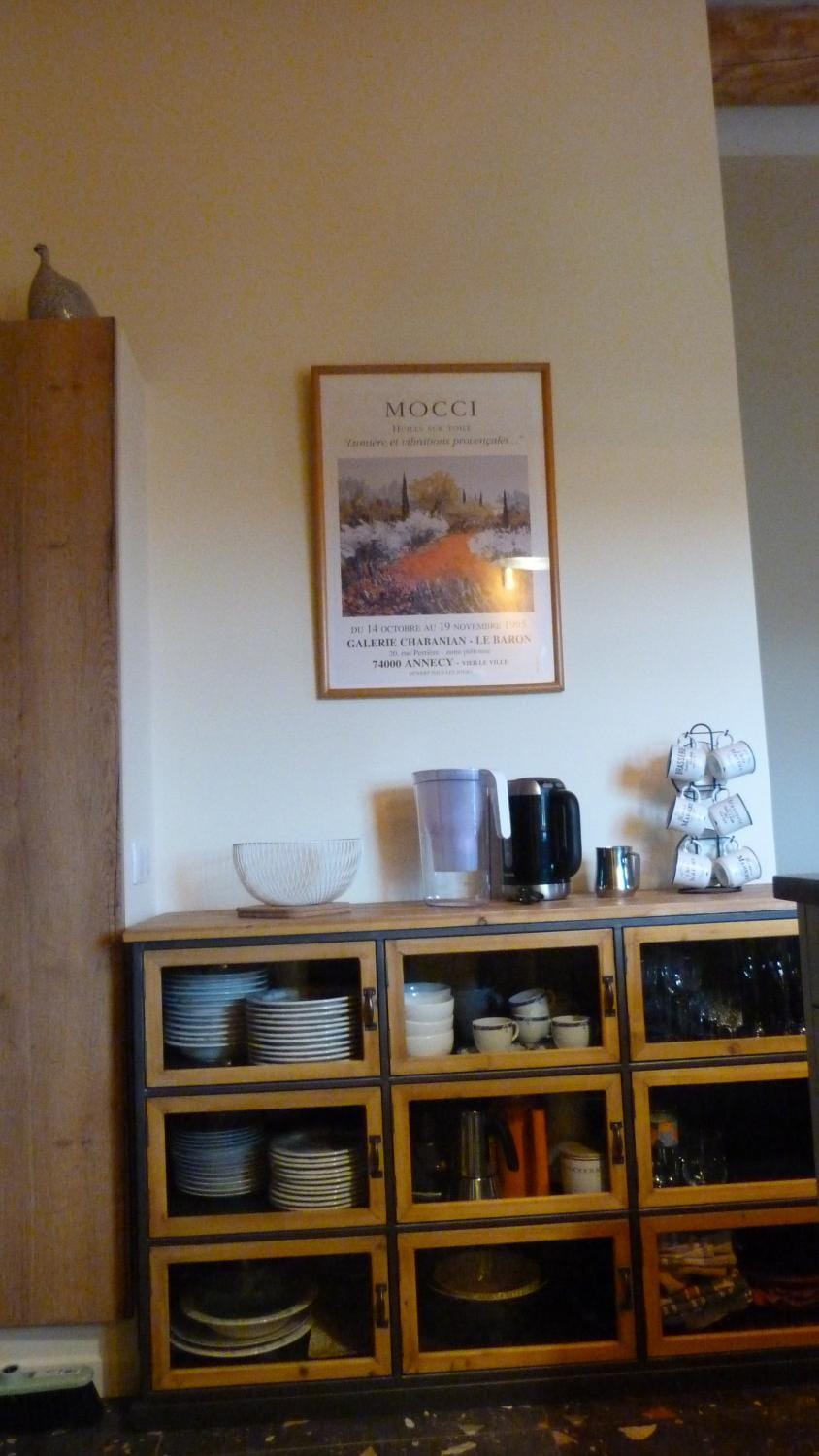 Kitchen or kitchenette, storage