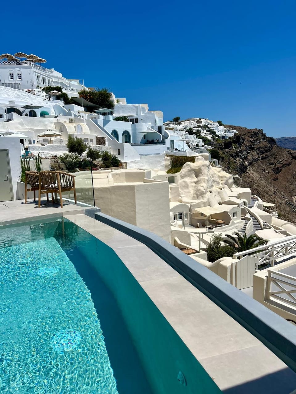 Patio, Mountain view, Pool view, Sea view, Swimming pool