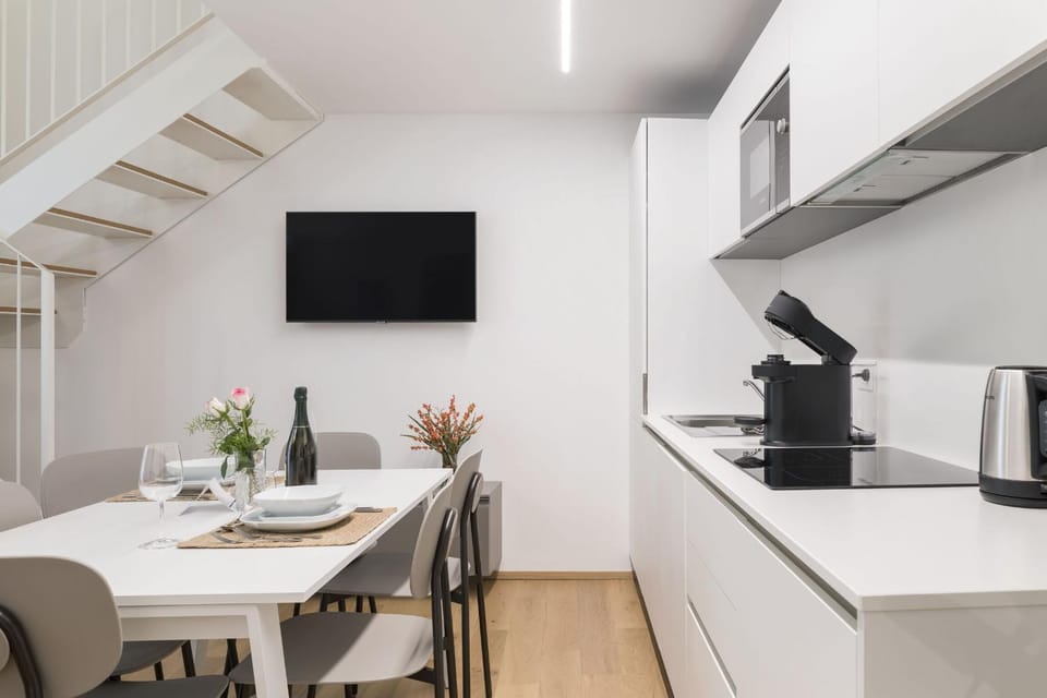 Kitchen or kitchenette, Living room, Dining area