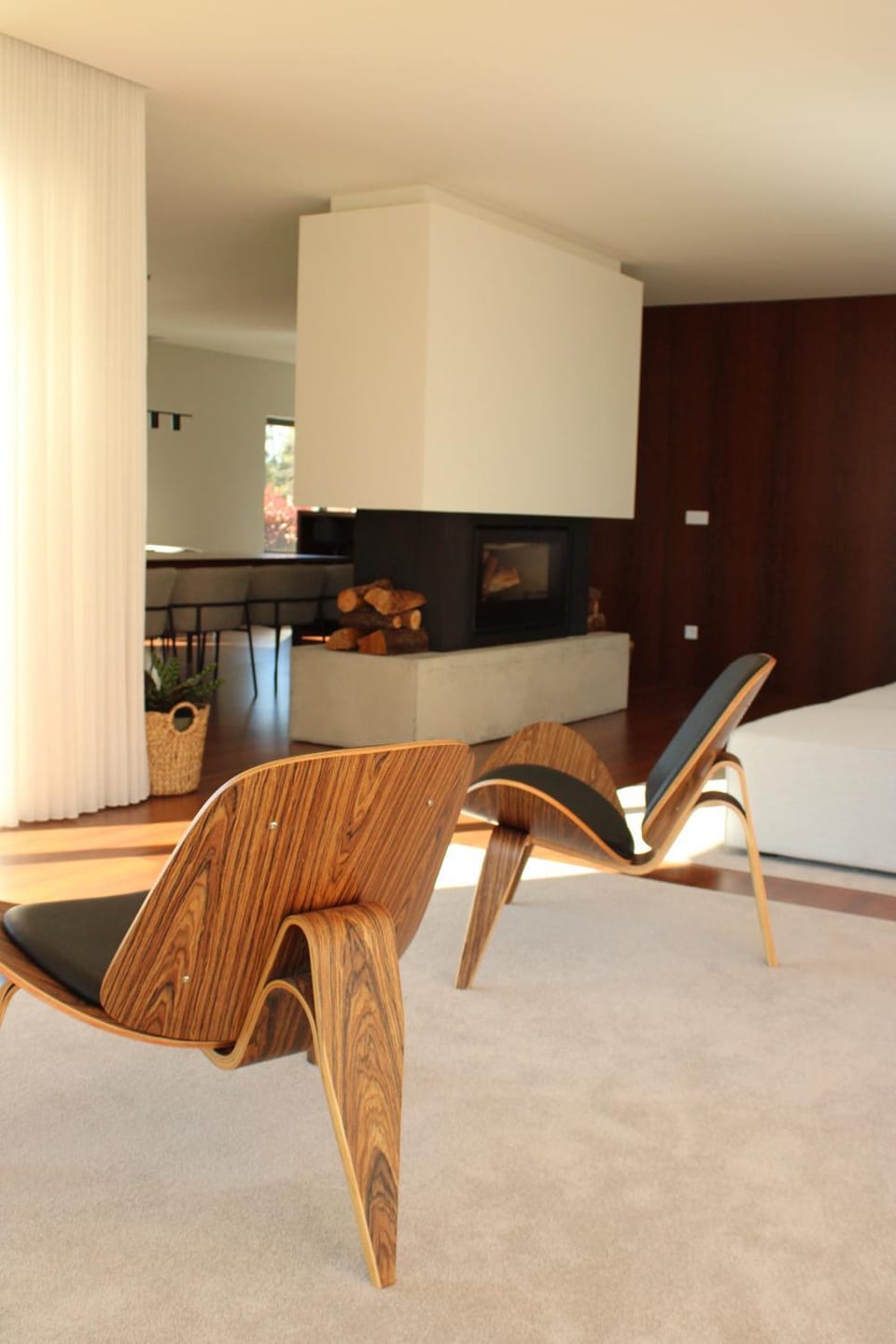 Living room, fireplace