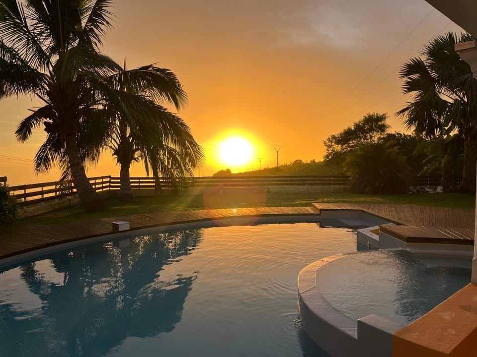 Swimming pool, Sunset