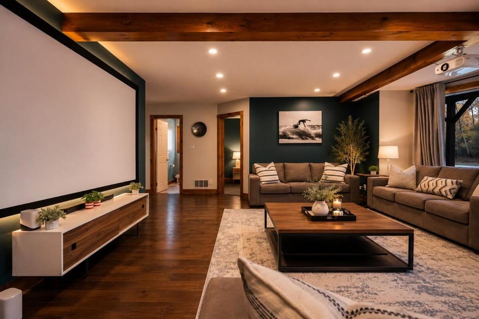 10BR Chalet with Swim Spa Sauna Cinema and Firepit Chalet in Grey Highlands