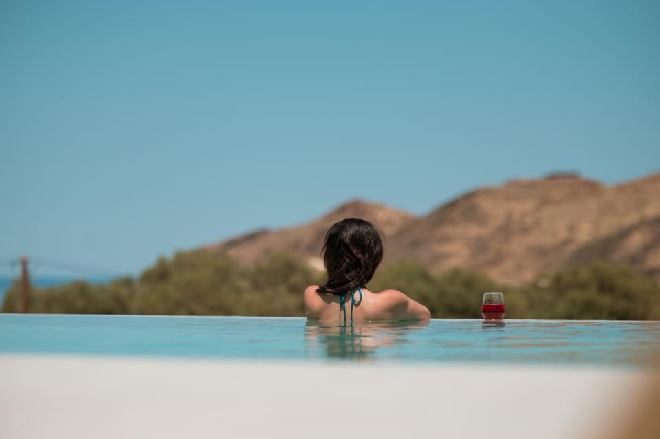 People, Natural landscape, Mountain view, Swimming pool