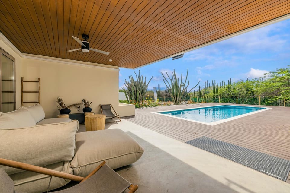 Patio, Pool view