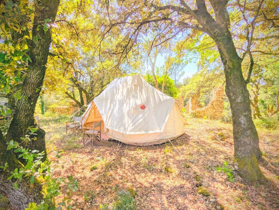 Glamping Grignan 2 tentes 40m2 9 personnes vue exceptionnelle Campground/ 
RV Resort in Provence-Alpes-Côte d'Azur
