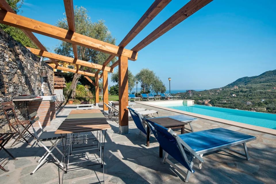 Patio, Natural landscape, Mountain view, Pool view, Sea view, Swimming pool, sunbed