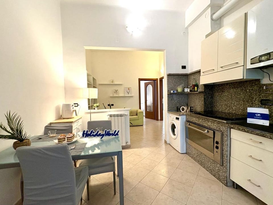 Kitchen or kitchenette, Living room, Dining area, oven, stove, washing machine