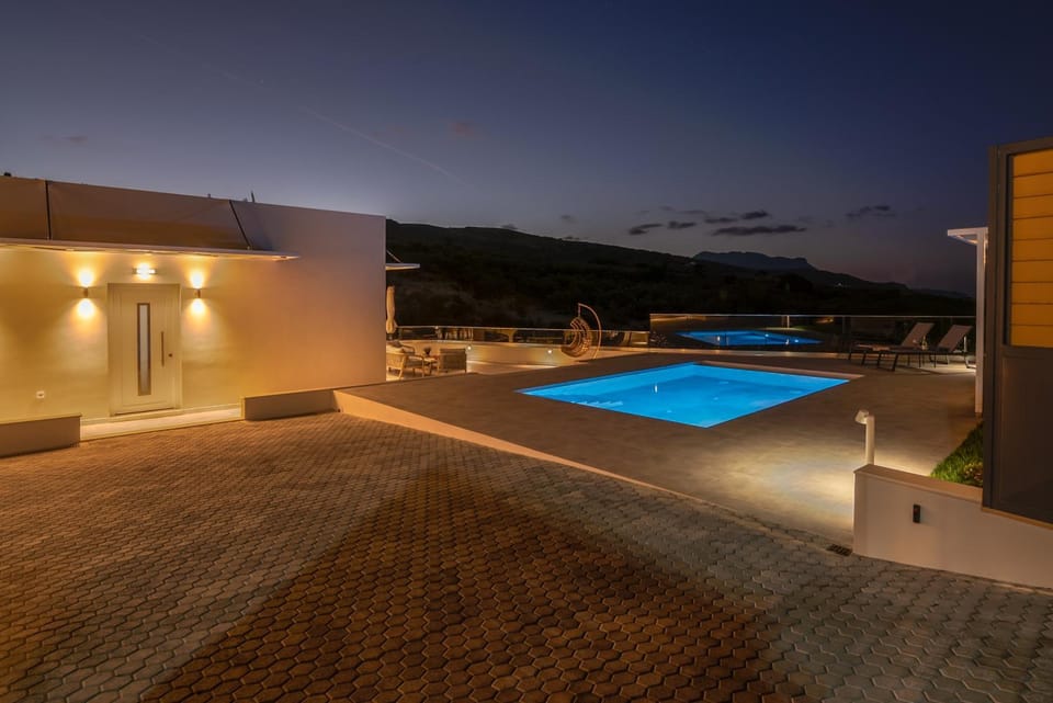 Swimming pool, Sunset