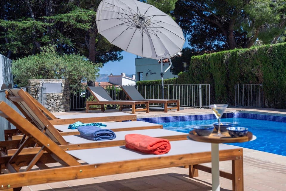 Property building, Living room, Swimming pool