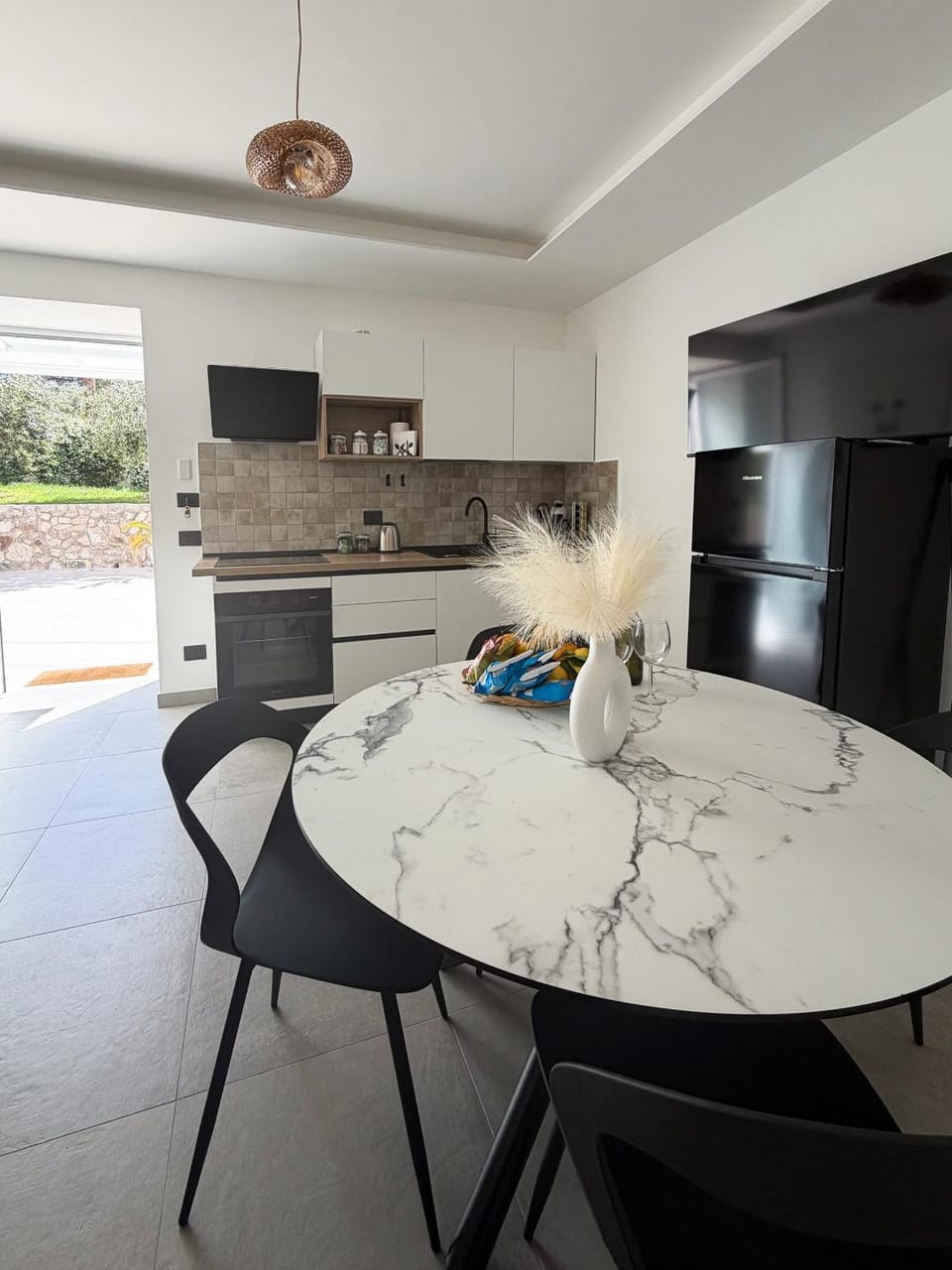 Kitchen or kitchenette, Dining area, oven, stove, kitchen