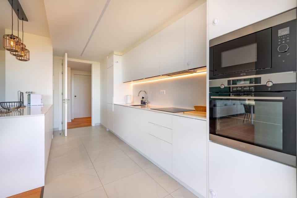 Kitchen or kitchenette, oven, stove
