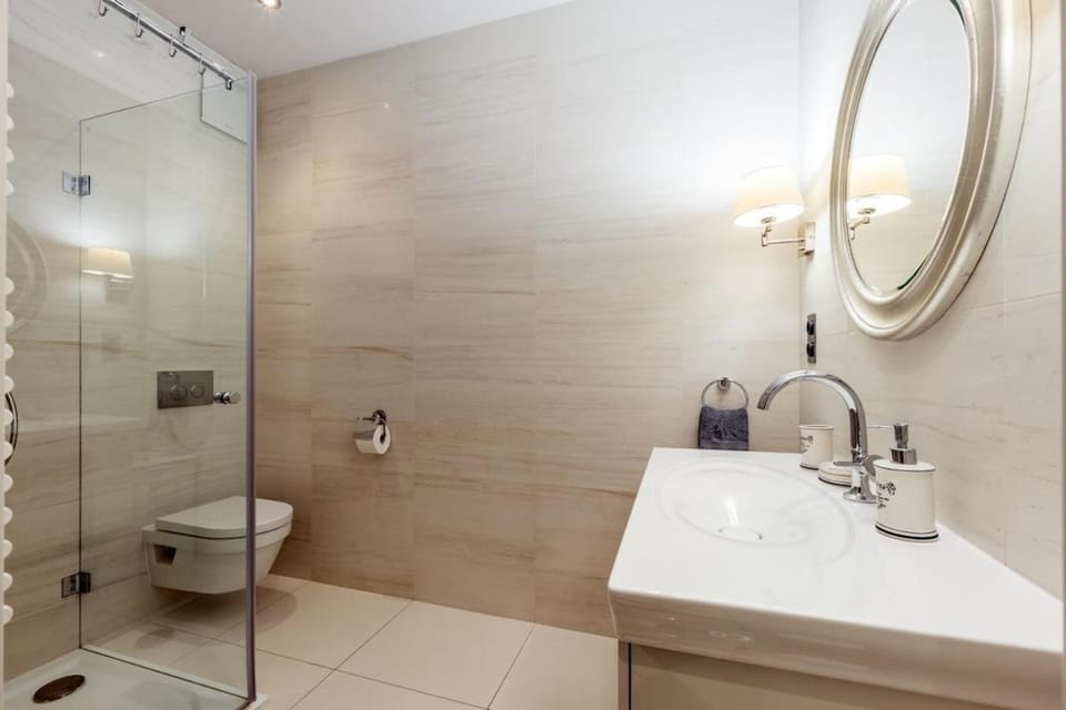 Shower, Toilet, Bathroom, hair dryier, towels