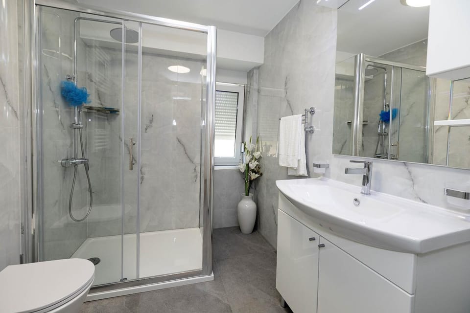 Shower, Toilet, Bathroom, towels