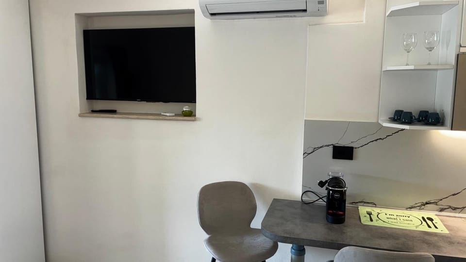 Kitchen or kitchenette, minibar, air conditioner