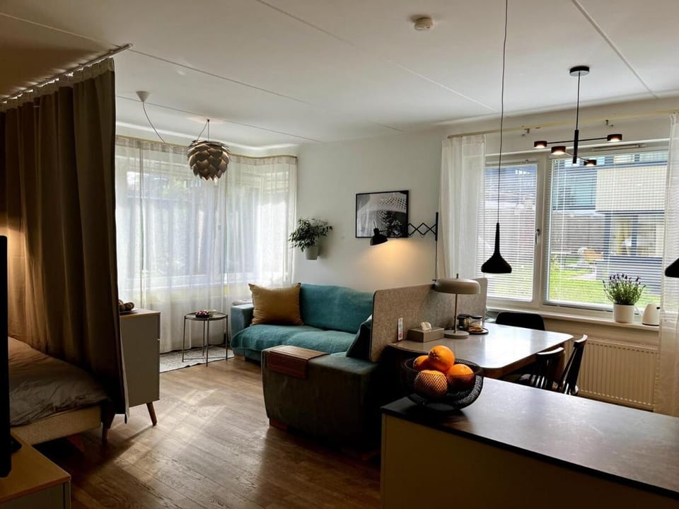 Kitchen or kitchenette, Living room, Dining area