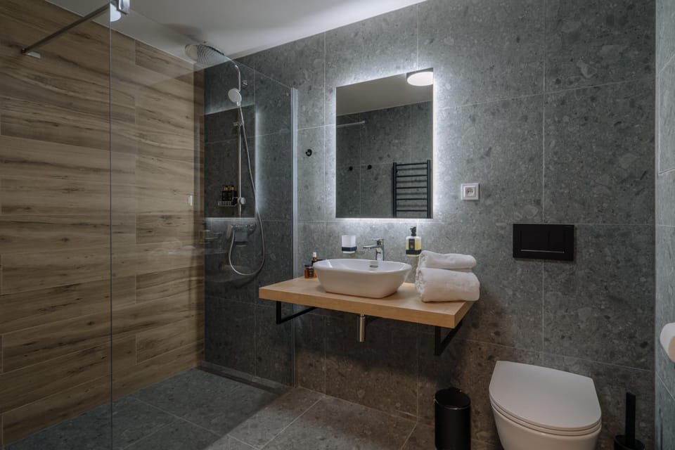 Shower, Toilet, Bathroom, towels