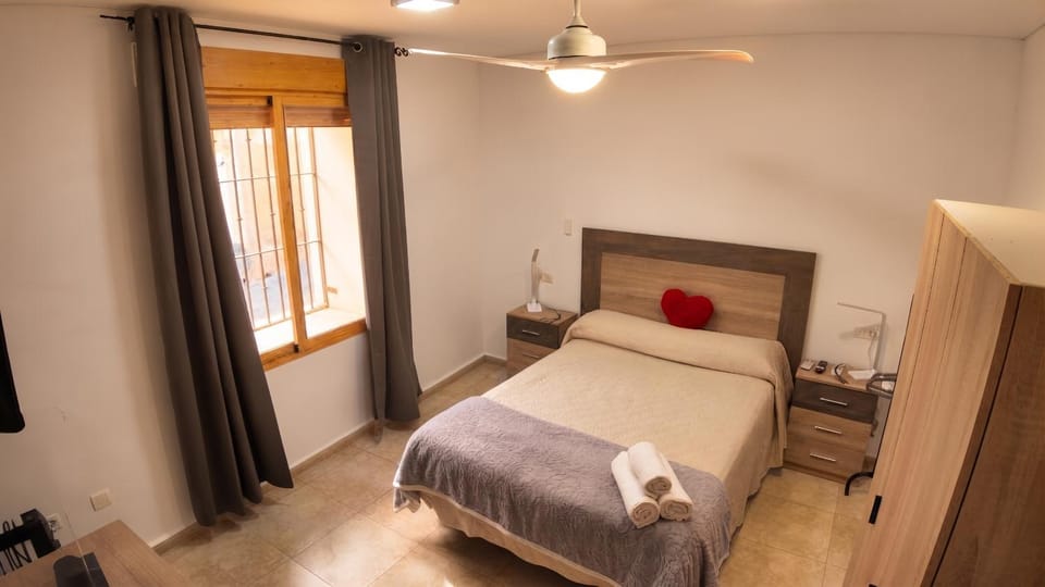 Bed, Photo of the whole room, Bedroom, towels, wardrobe