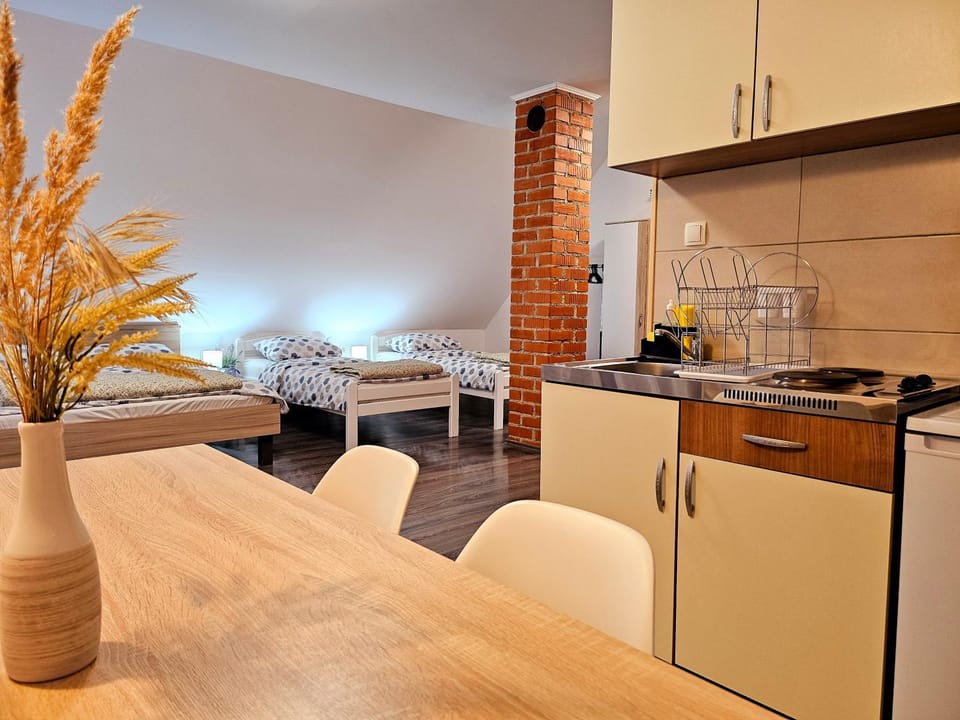 Bed, Kitchen or kitchenette, Photo of the whole room, Seating area, Dining area, Bedroom, stove