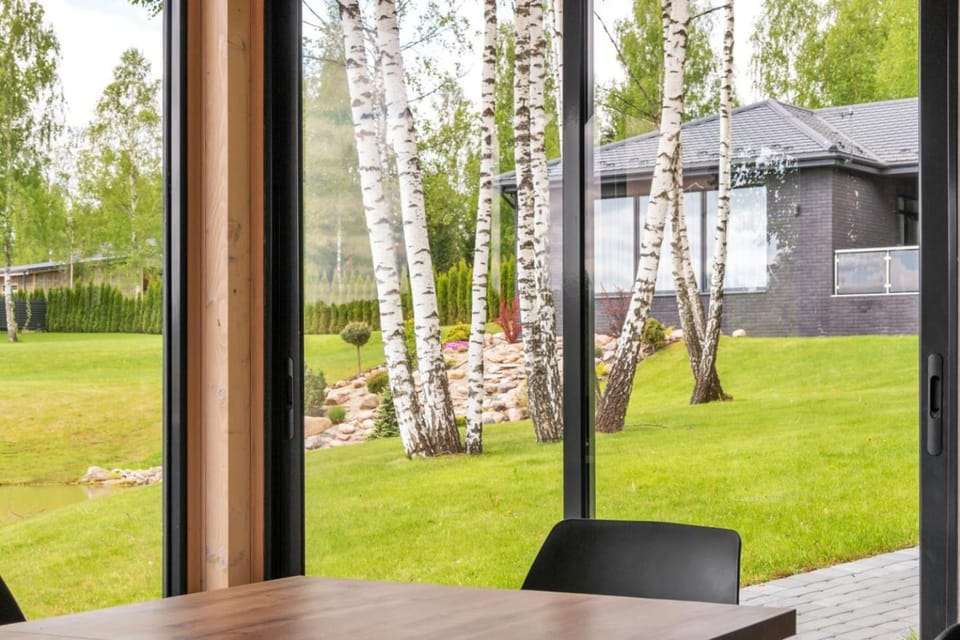 Patio, Natural landscape, Dining area, Garden view