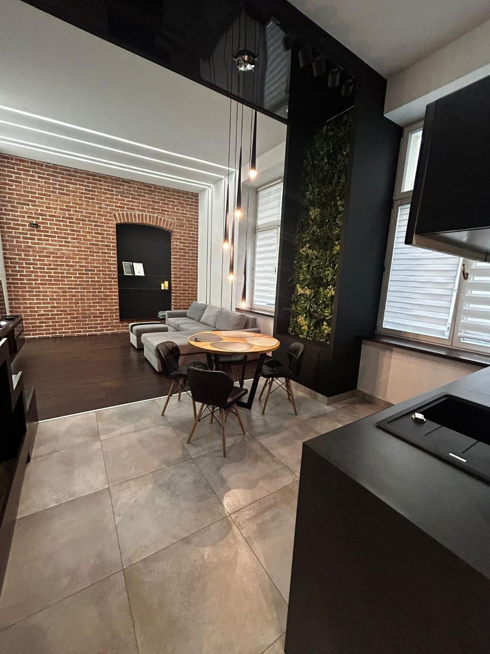 Living room, Seating area, Dining area