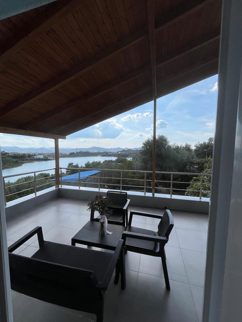 Natural landscape, Seating area, Lake view