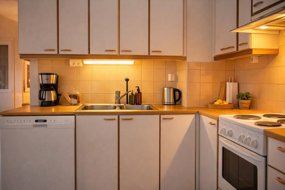 Coffee/tea facilities, Kitchen or kitchenette, dishwasher, stove