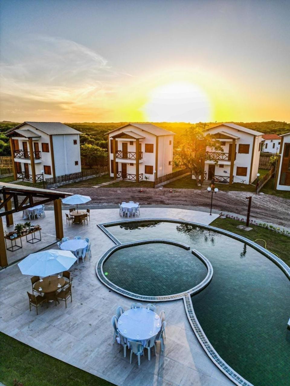 Swimming pool, Sunset