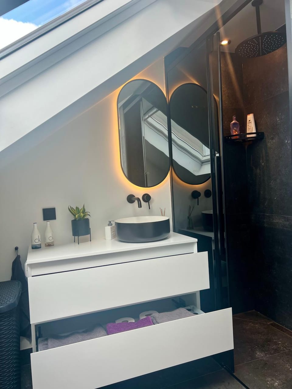 Ruime slaap kamer met werkplek en privé badkamer Leeuwarden bij Jacqueline Vacation rental in Leeuwarden