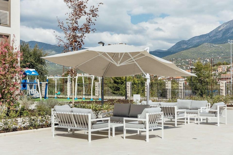 Property building, Mountain view, sunbed