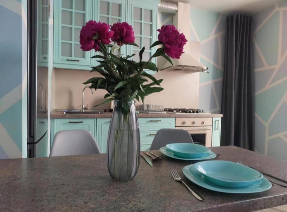 Kitchen or kitchenette, Dining area, stove