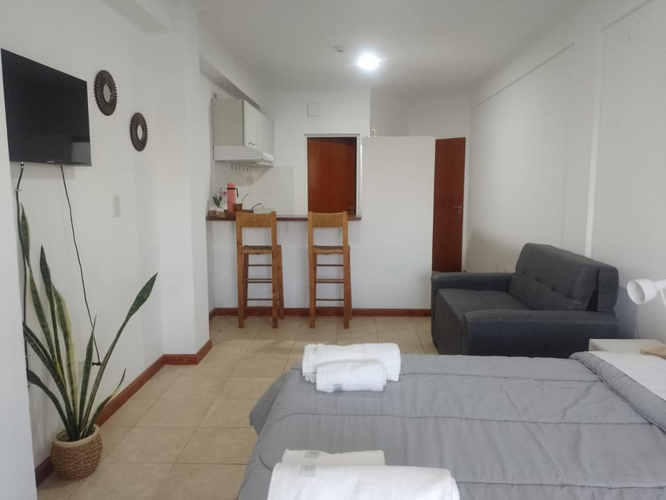 Photo of the whole room, air conditioner