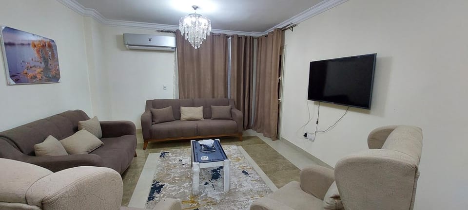 Fully finished 3-bedroom, 3-bathroom apartment with garden view in Jana Compound, Sheikh Zayed near Hyperone Apartment in Egypt