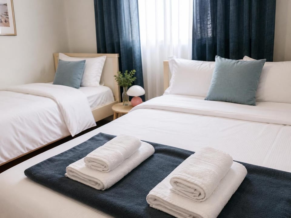 Bed, Bedroom, towels, wardrobe