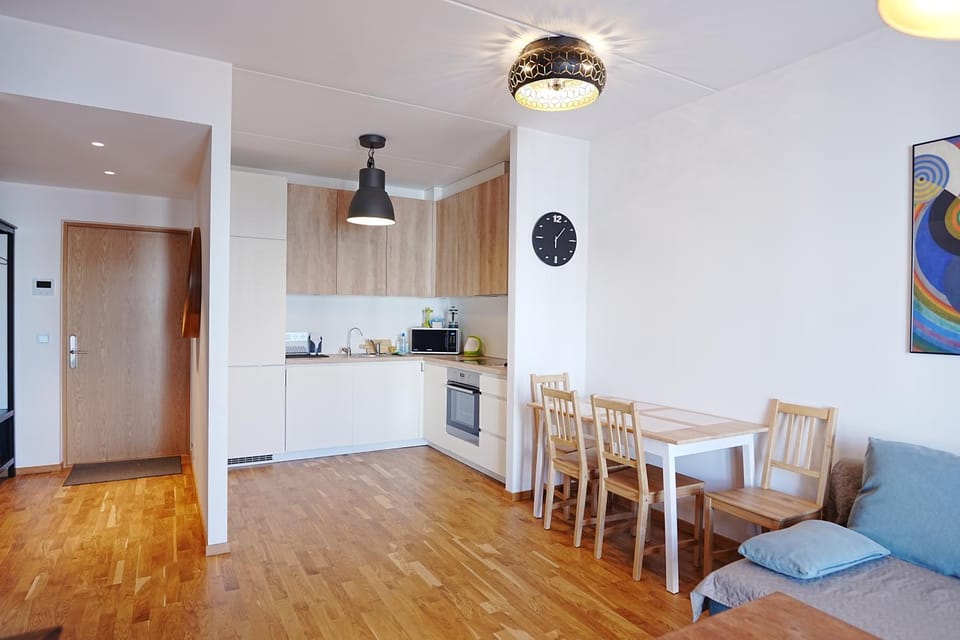 Kitchen or kitchenette, Living room