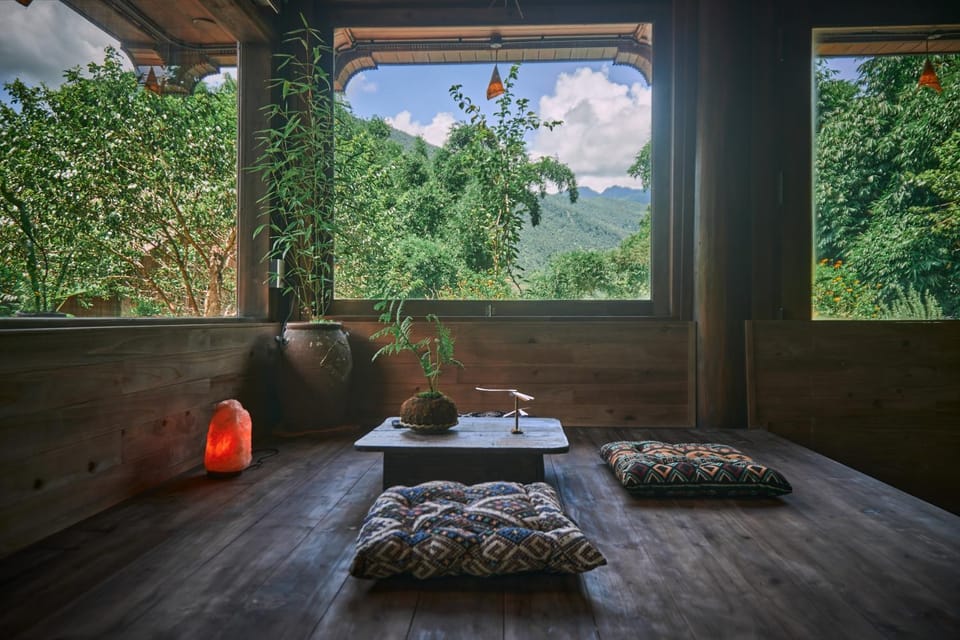 Natural landscape, Garden, Living room, Garden view, Mountain view