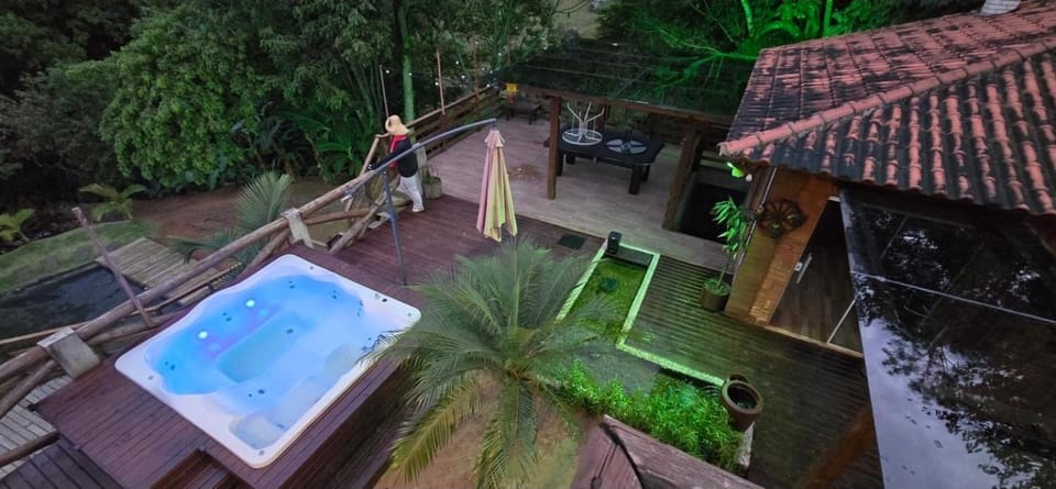 Chalé Familiar com Jacuzzi e Piscina Nature lodge in State of Santa Catarina