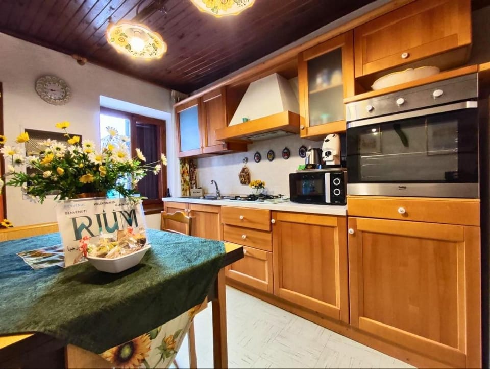 Kitchen or kitchenette, Dining area, microwave, oven, stove