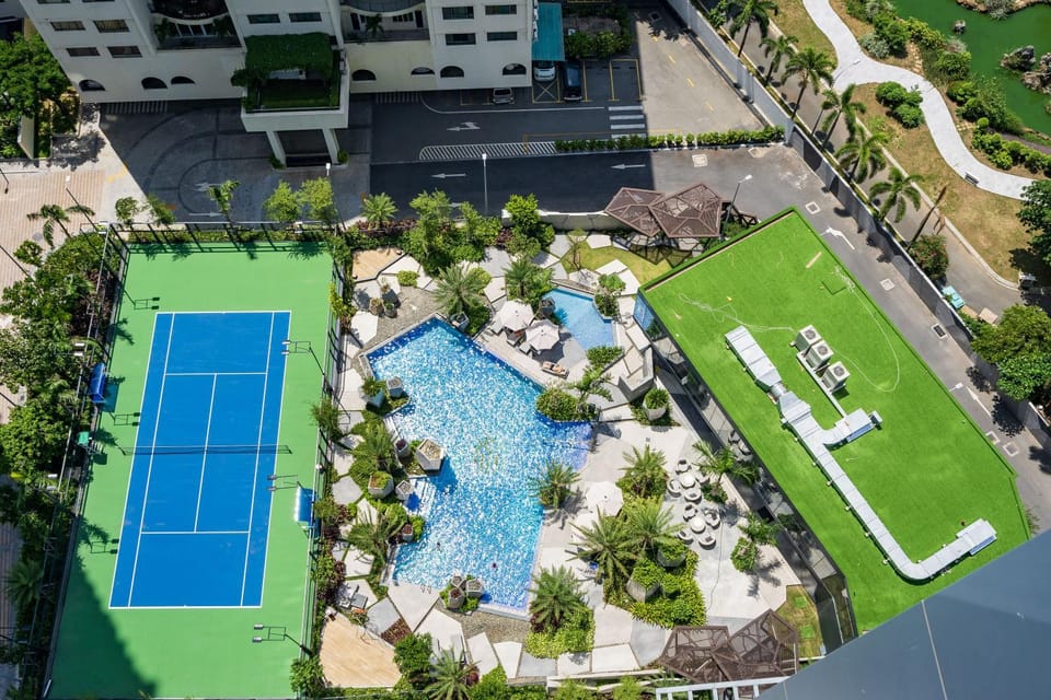 Day, Bird's eye view, Squash, Tennis court, Pool view