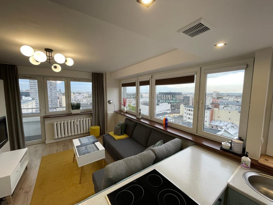 Photo of the whole room, Seating area