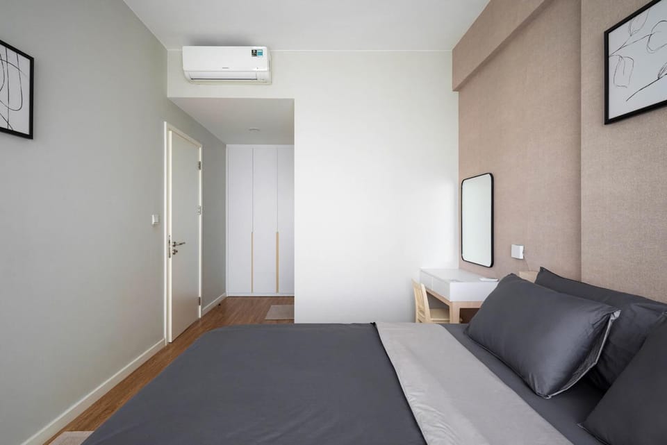 Bed, Bedroom, air conditioner