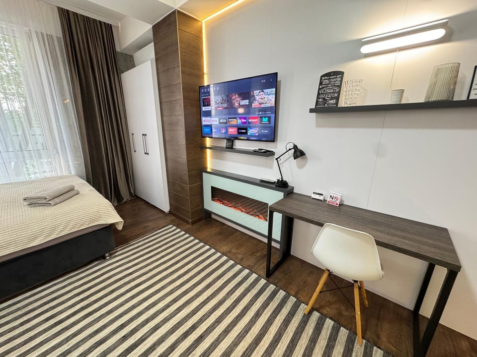 Bed, TV and multimedia, Photo of the whole room, Bedroom, air conditioner