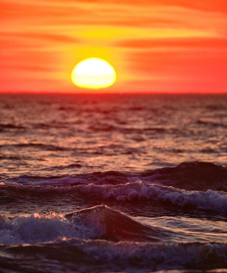 Natural landscape, Beach, Sea view, Sunrise, Sunset