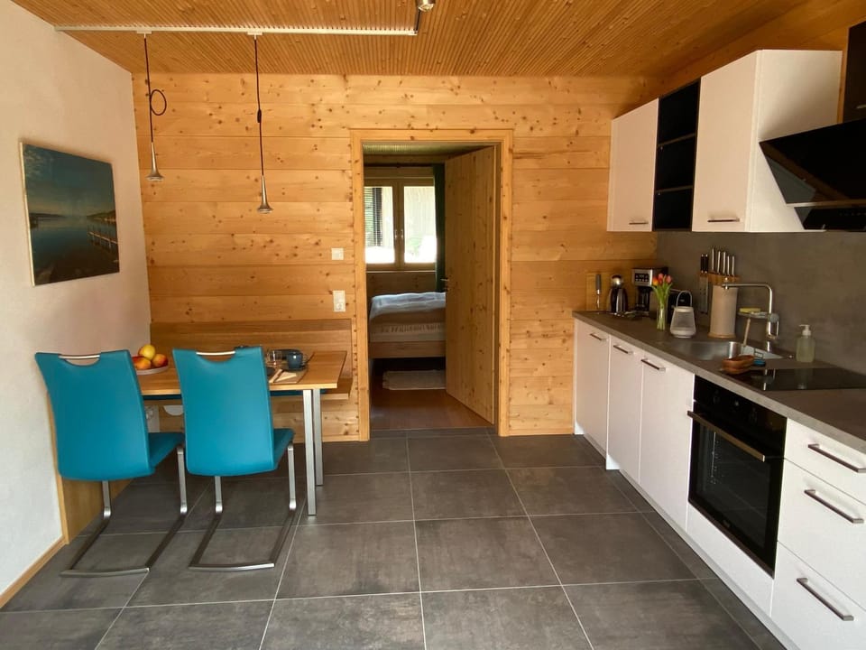 Kitchen or kitchenette, Living room, Dining area