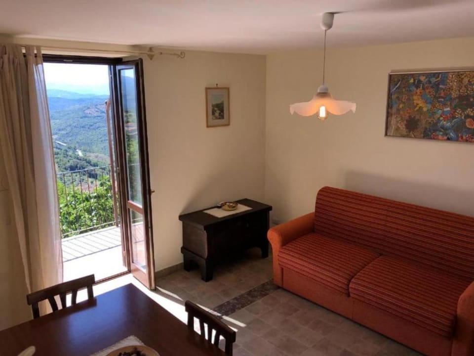 Bed, Natural landscape, Living room, Mountain view
