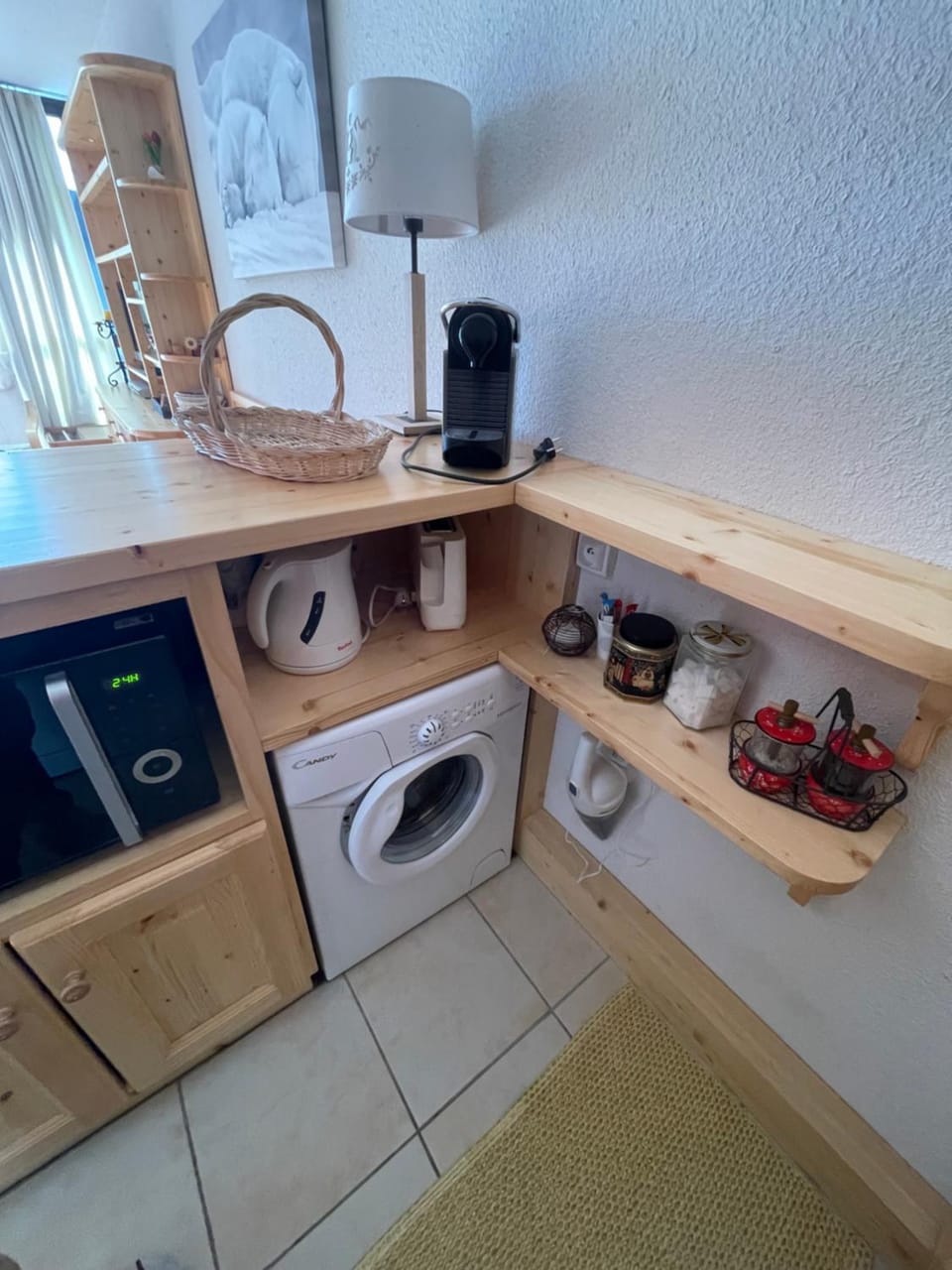 microwave, oven, washing machine, kitchen